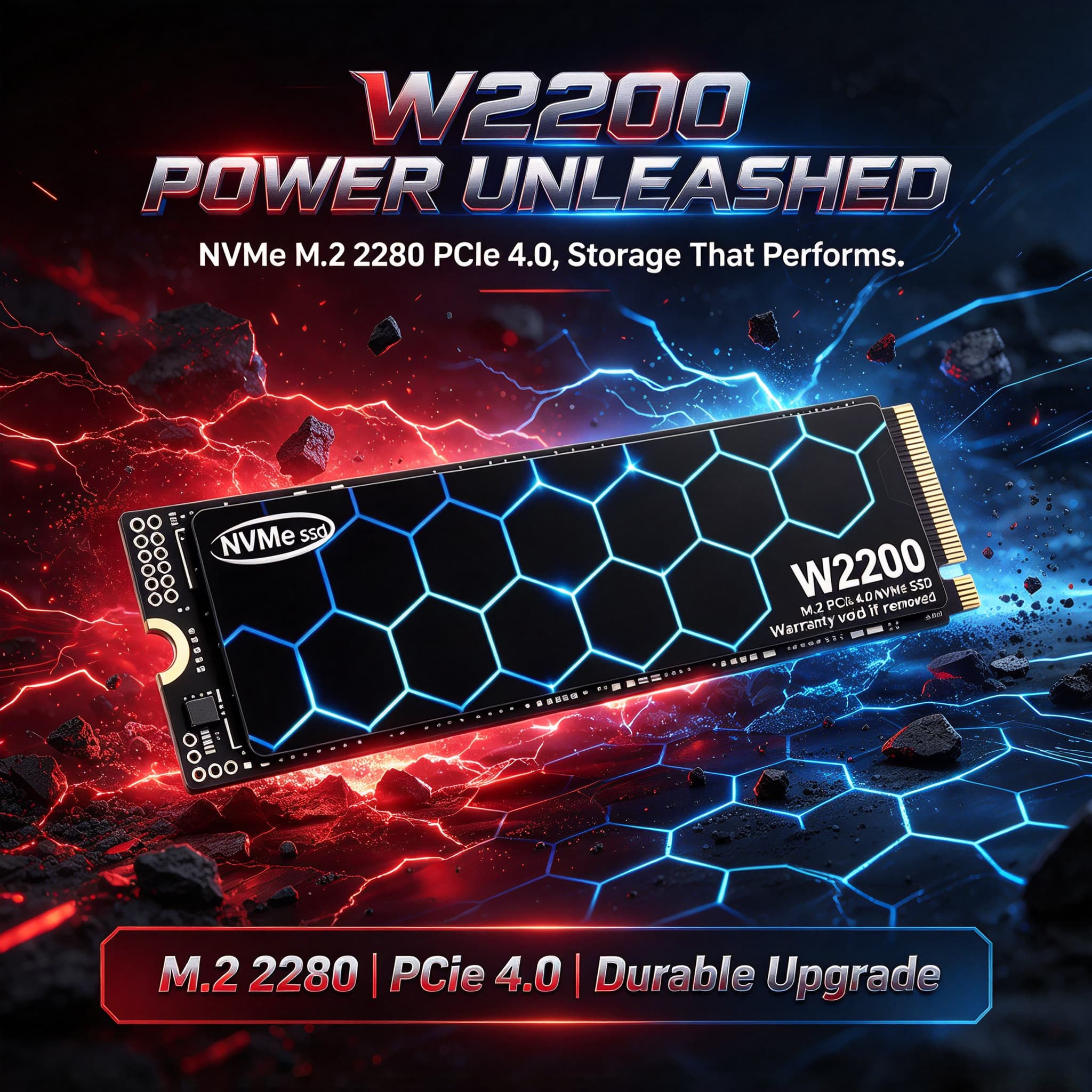 M.2 Nvme 4Tb Pcie 4.0 Ssd - SSD ความเร็วสูง W2200 M2 NVMe PCIe