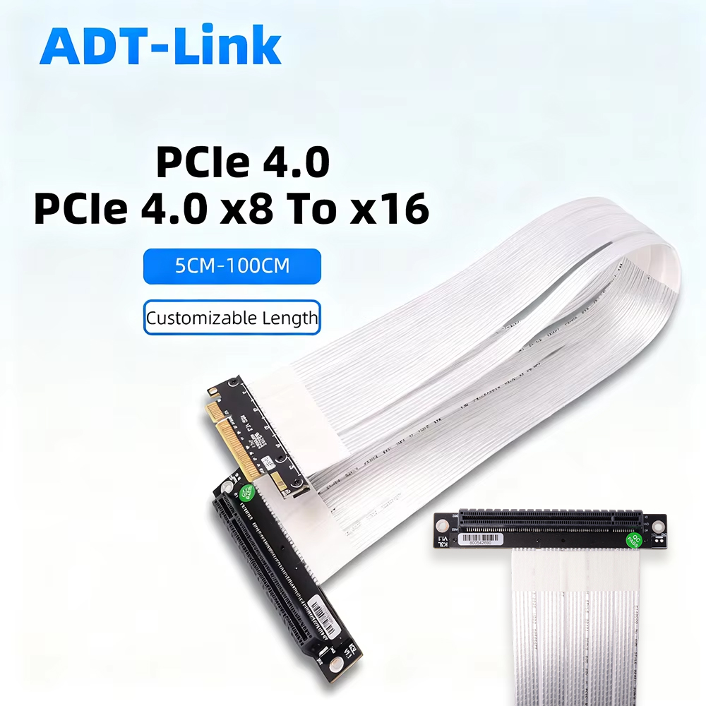 Pcie 4.0 X16 Riser Cable 90 Degree - สายต่อขยาย ADT-Link PCIE 4.0 / 3.0