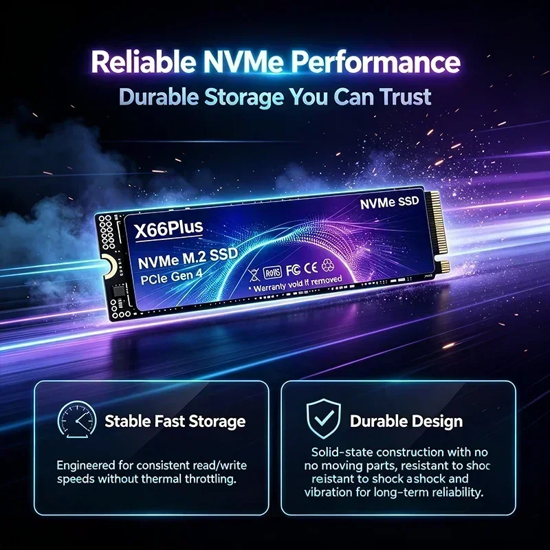 NVMe M.2 SSD PCIe 4.0 X66Plus  - M.2 Nvme 4Tb Pcie 4.0 Ssd บทวิจารณ์และราคา