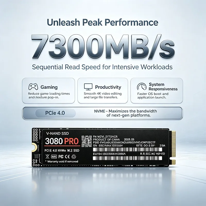 ใหม่ 3080PRO M.2 NVMe SSD PCIe - M.2 Nvme 4Tb Pcie 4.0 Ssd บทวิจารณ์และราคา