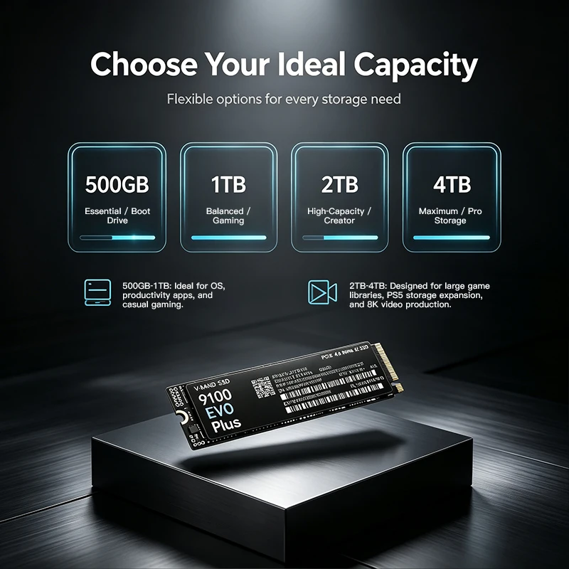9100 EVO PLUS M.2 NVMe SSD – โ - M.2 Nvme 4Tb Pcie 4.0 Ssd บทวิจารณ์และราคา